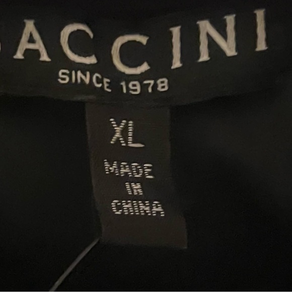 Baccini Men's Dark Puffer Jacket with Zipper Accents - Picture 2 of 5